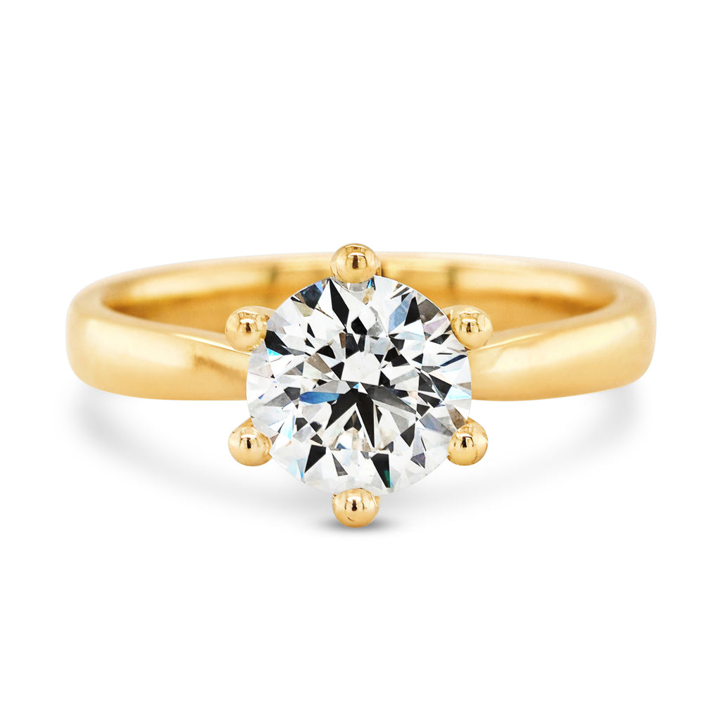 18ct Yellow Gold Lab Grown 1.50CT Diamond Solitaire Engageme