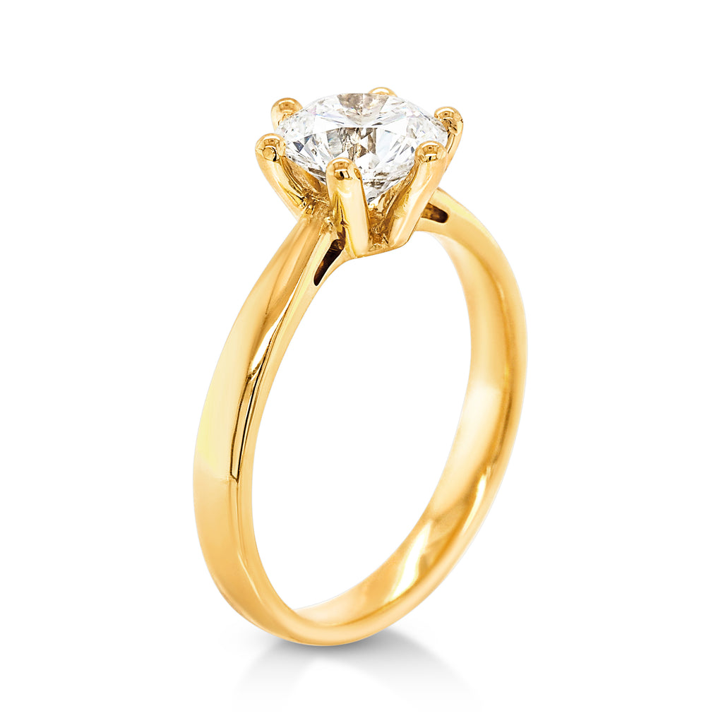 18ct Yellow Gold Lab Grown 1.50CT Diamond Solitaire Engageme