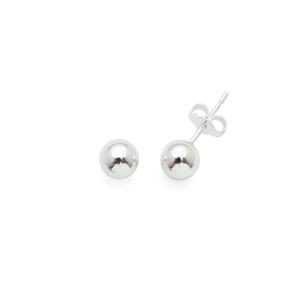 Sterling Silver 6mm Ball Stud Earrings | Hoskings Jewellers