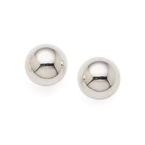 Sterling Silver 8mm Ball Stud Earrings