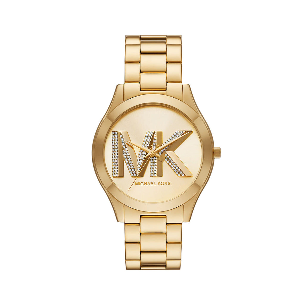 Michael Kors Slim 'Runway' Gold Tone Crystal Watch MK4732