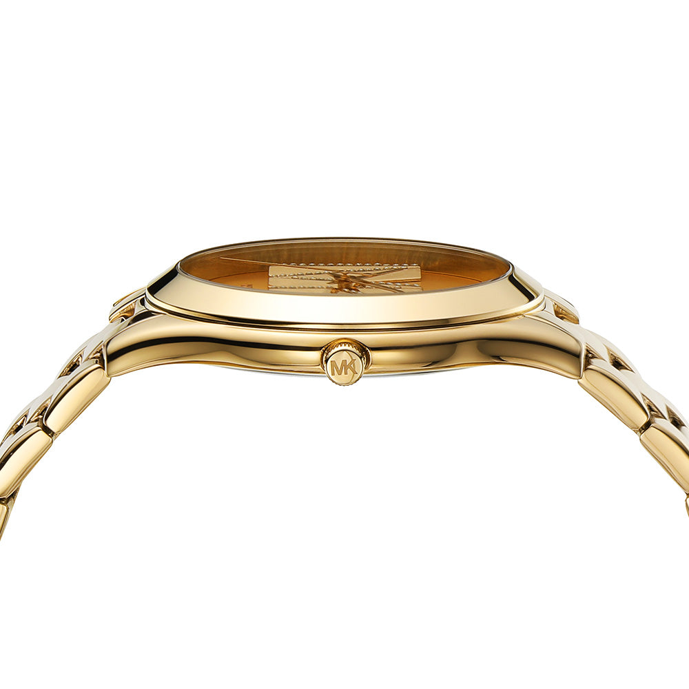 Michael Kors Slim 'Runway' Gold Tone Crystal Watch MK4732