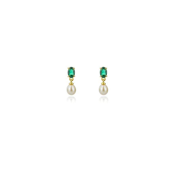 Georgini 'Oceans Whitsunday' Pearl & Cubic Zirconia Studs IE