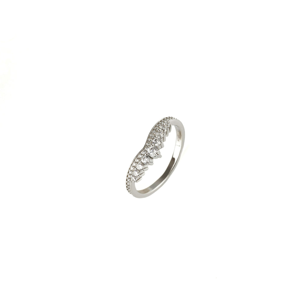 Georgini 'Gifts Princess Tiara' Silver Cubic Zirconia Ring I