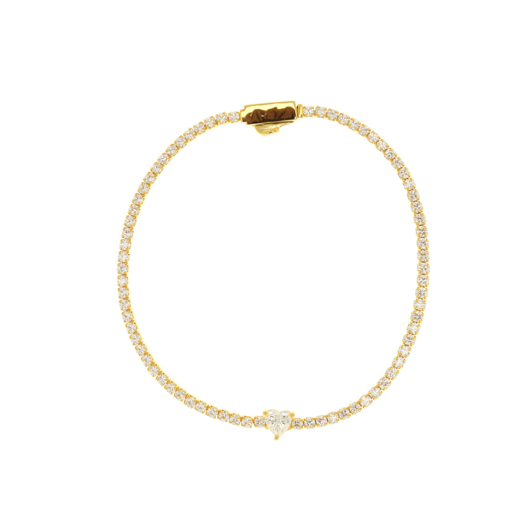 Georgini 'Sweetheart' Gold Cubic Zirconia Tennis Bracelet IB