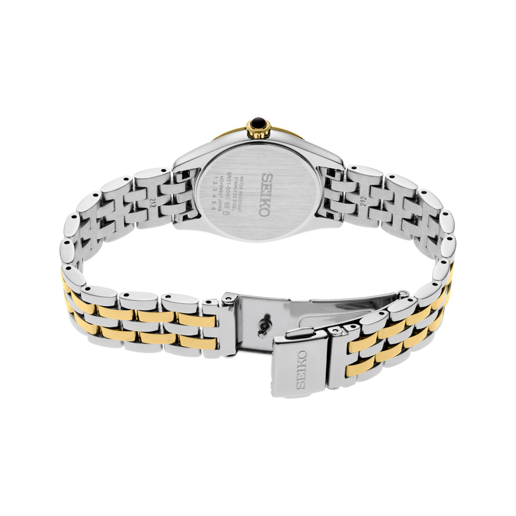 Seiko Conceptual 2-Tone Crystal Bezel Watch SUR540P