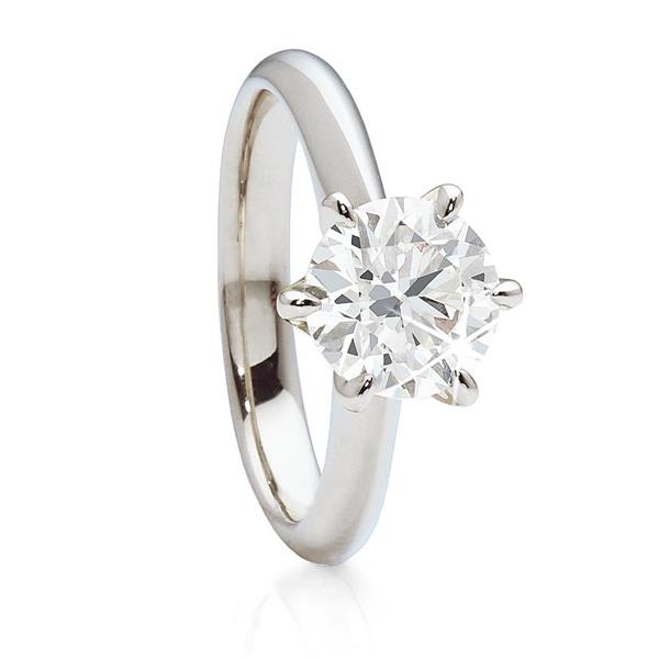 18ct White Gold 1.51CT Lab Grown Diamond Solitaire Engagemen