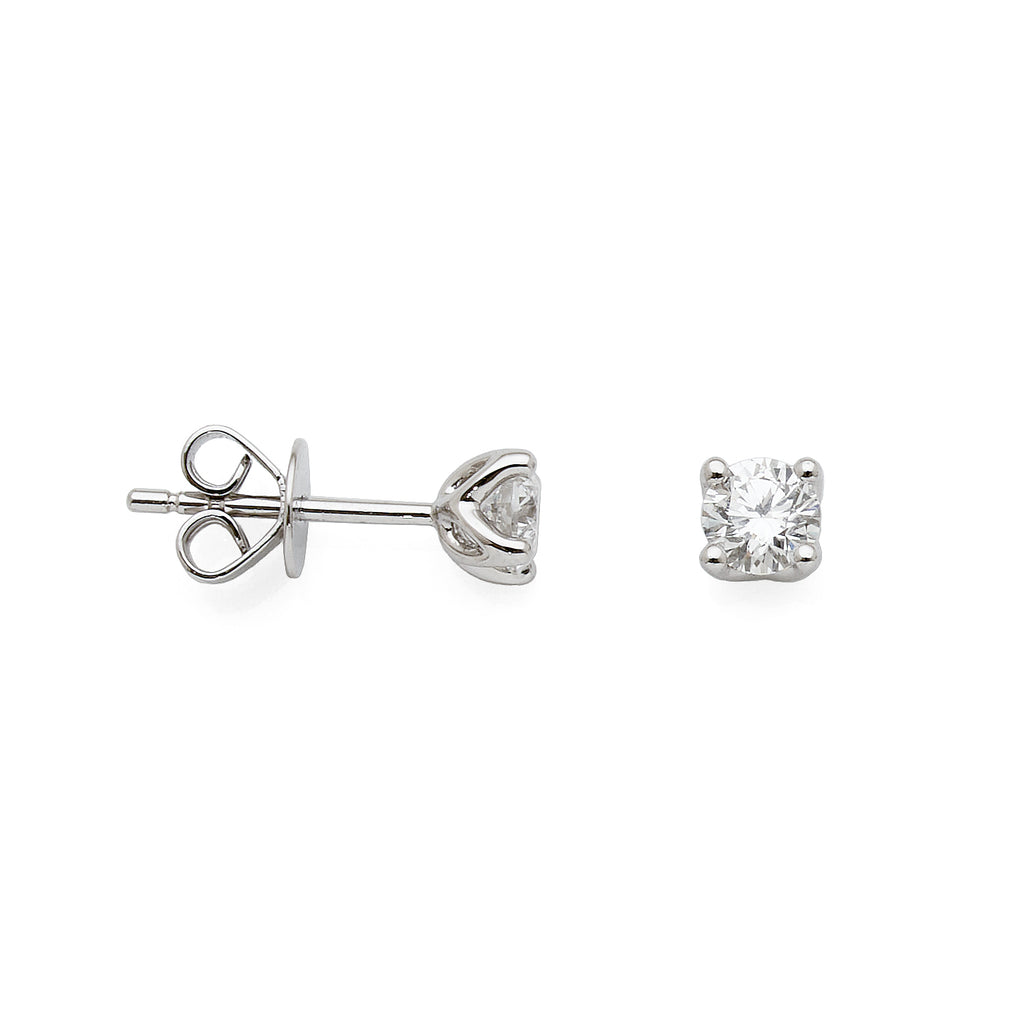 9ct White Gold Lab Grown Diamond Claw Set Studs TDW 0.60CT