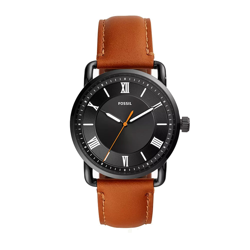 Fossil Copeland Brown Leather Black Dial Watch FS5667