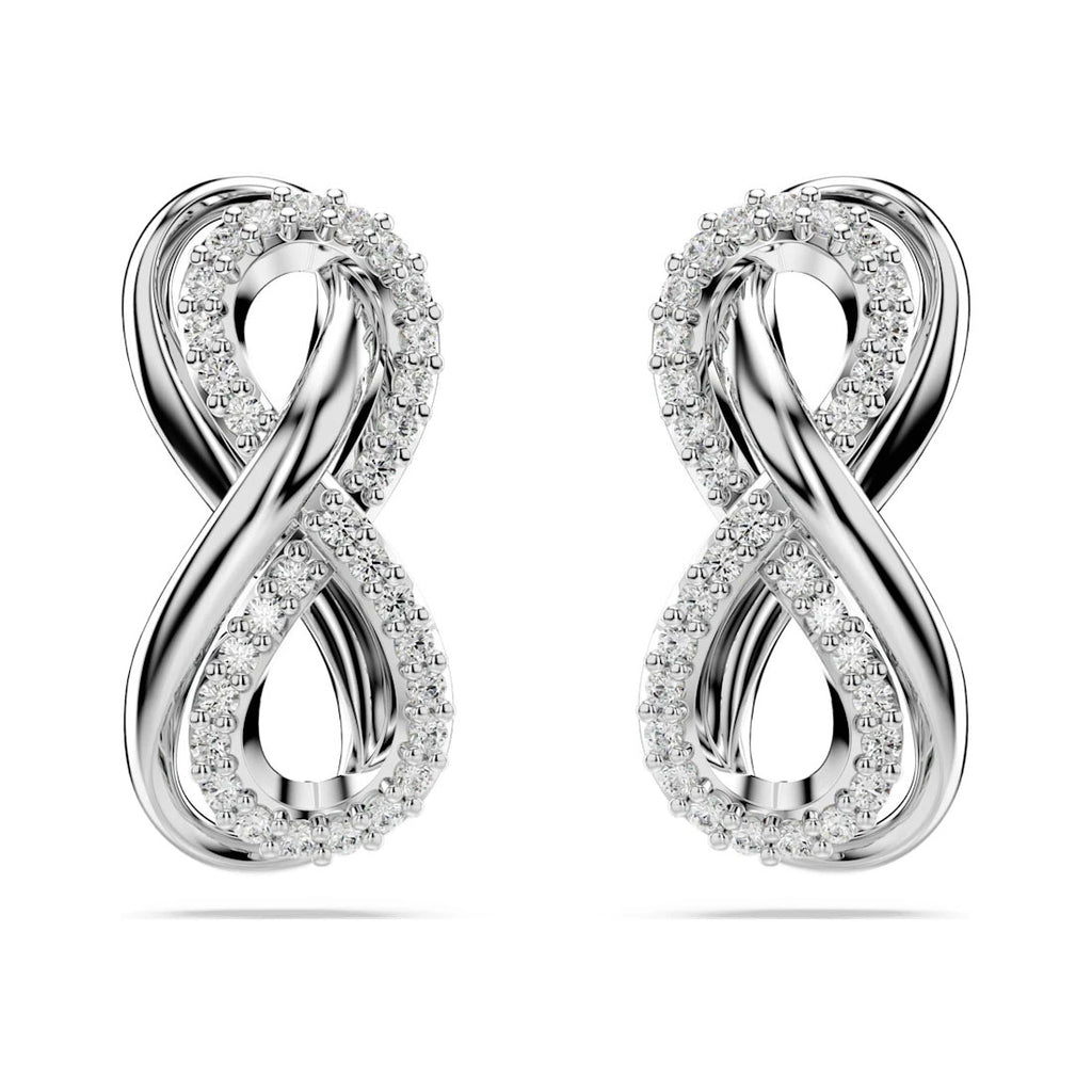 Swarovski 'Hyperbola' Rhodium Plated Crystal Stud Earrings 5