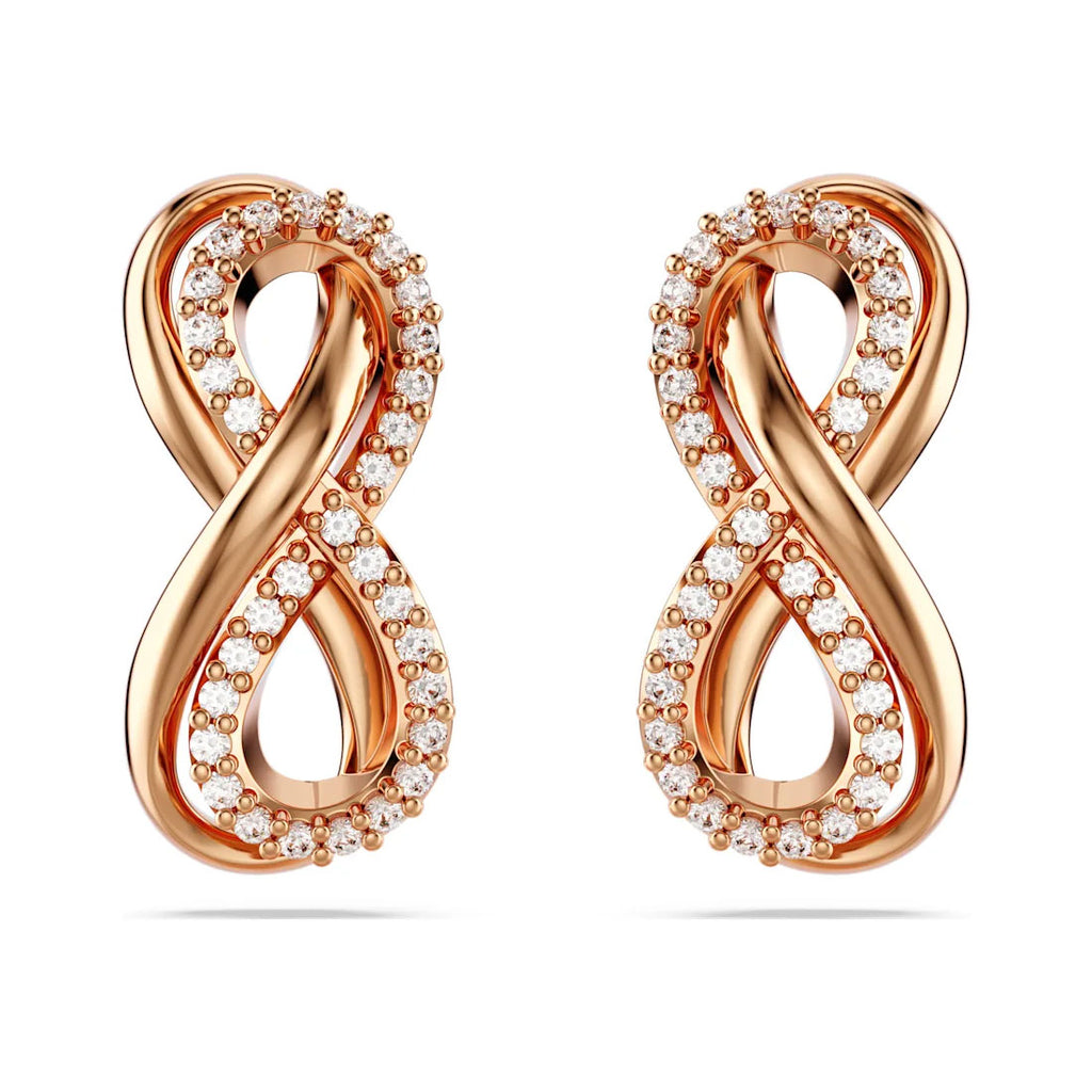 Swarovski 'Hyperbola' Rose Tone Crystal Pave Stud Earrings 5