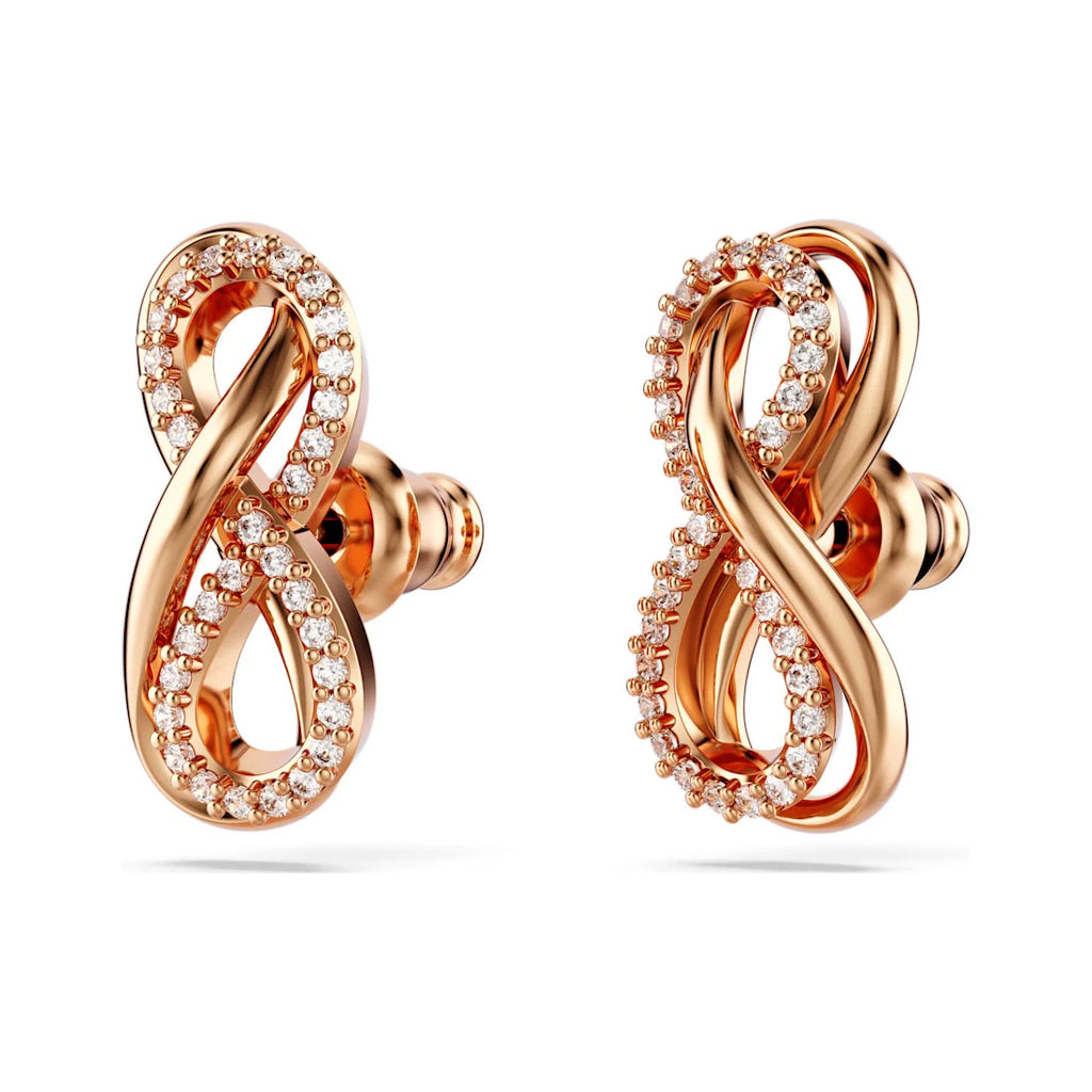 Swarovski 'Hyperbola' Rose Tone Crystal Pave Stud Earrings 5