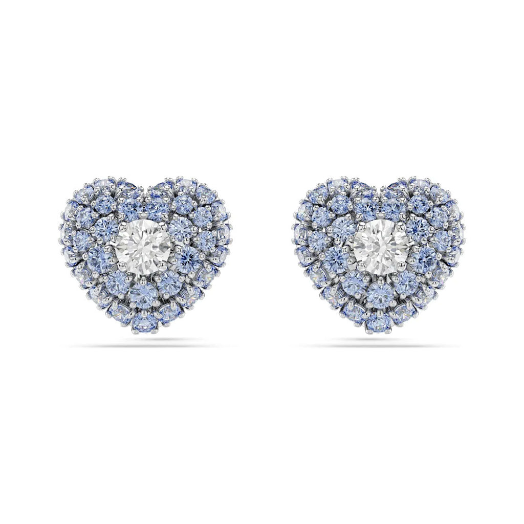Swarovski 'Hyperbola' Blue Crystal Heart Stud Earrings 56835