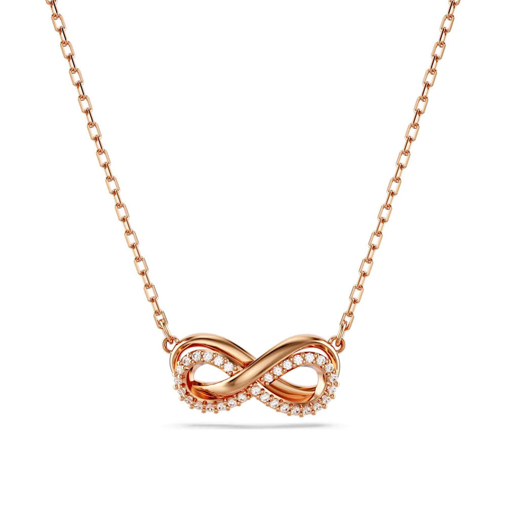 Swarovski 'Hyperbola' Infinity Rose Tone Pave Crystal Neckle