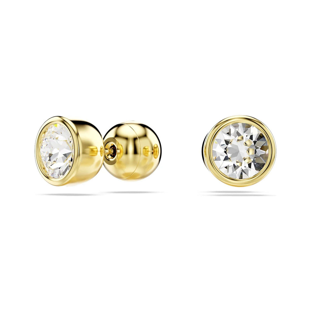 Swarovski 'Imber' Round Crystal Gold Tone Stud Earrings 5681