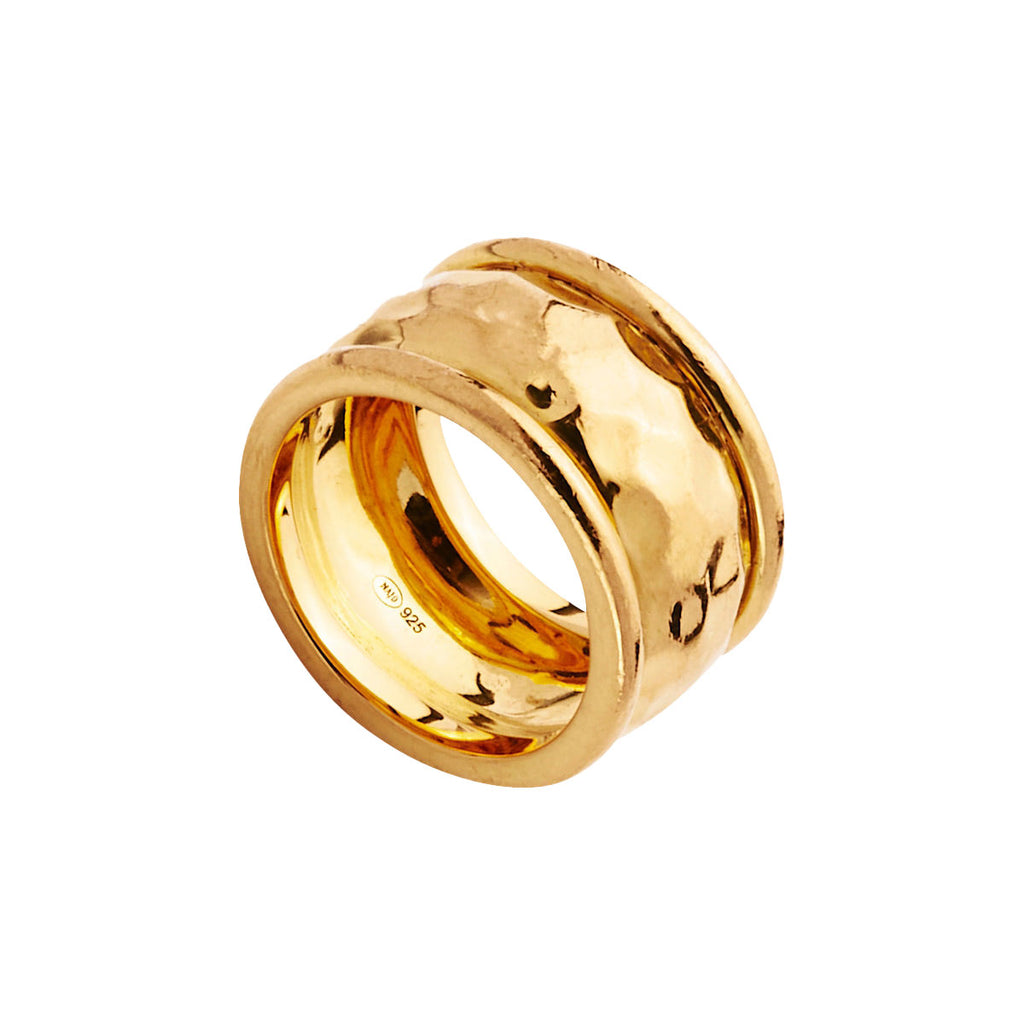Najo Carolina Yellow Gold Beaten Ring R6703
