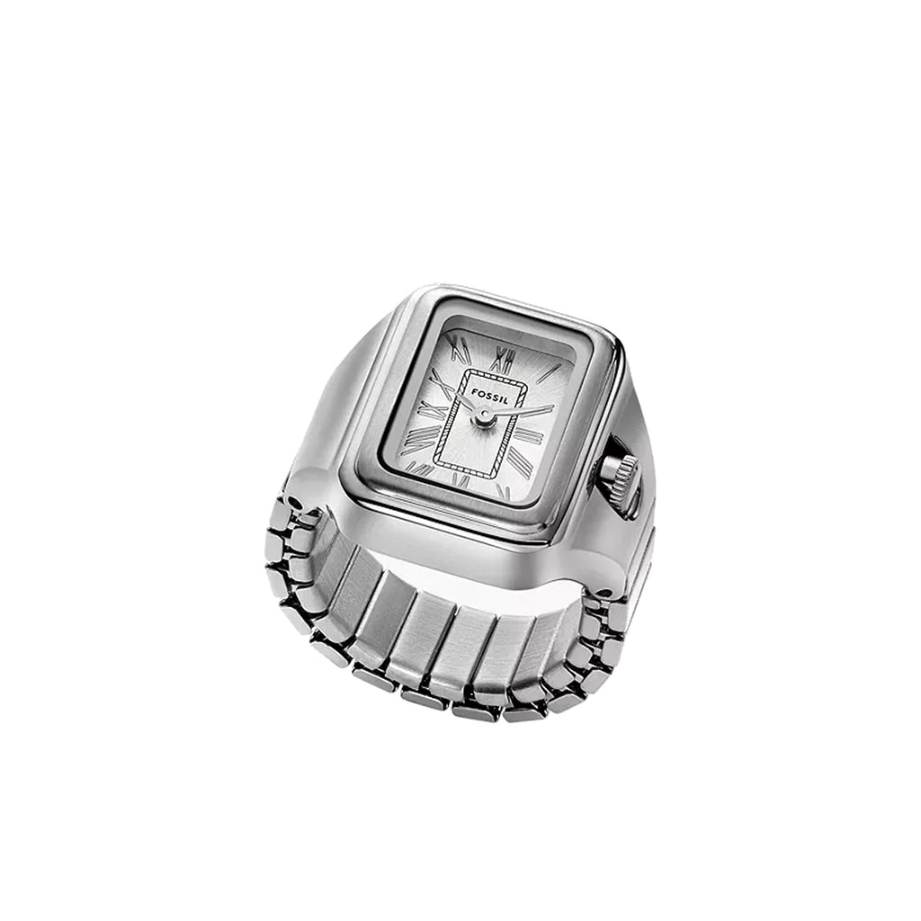 Fossil Raquel Stainless Steel Rectangle Watch Ring ES5344