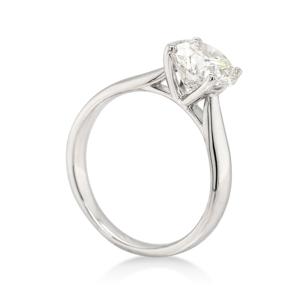 9ct White Gold Lab Grown 2.02CT Brilliant Cut Diamond Solita