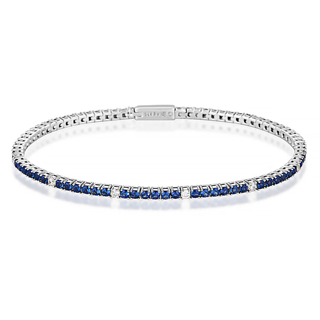 Georgini Milestone Blue Cubic Zirconia Tennis Bracelet IB116