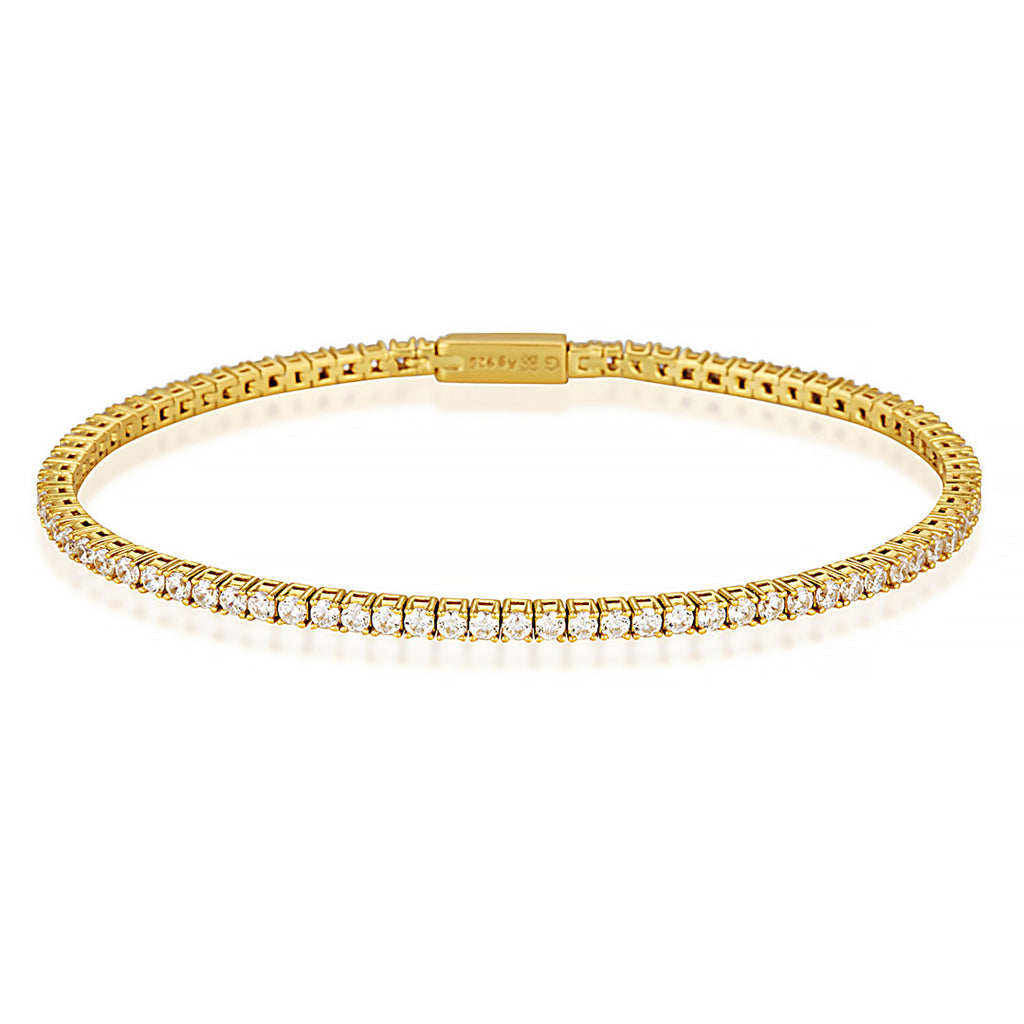 Georgini 'Milestone' Gold Tone Cubic Zirconia Tennis Bracele
