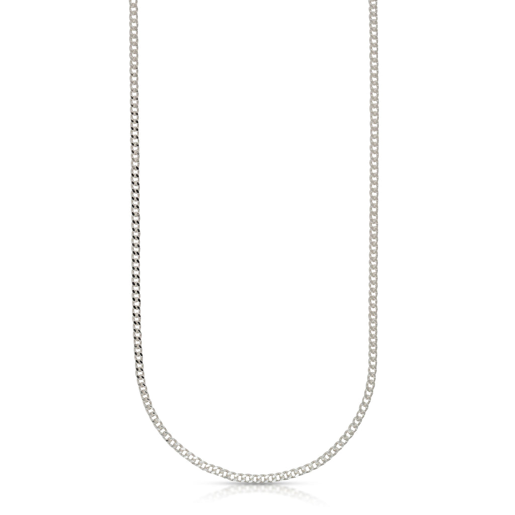 Sterling Silver Fine 1mm Gauge Curb Chain