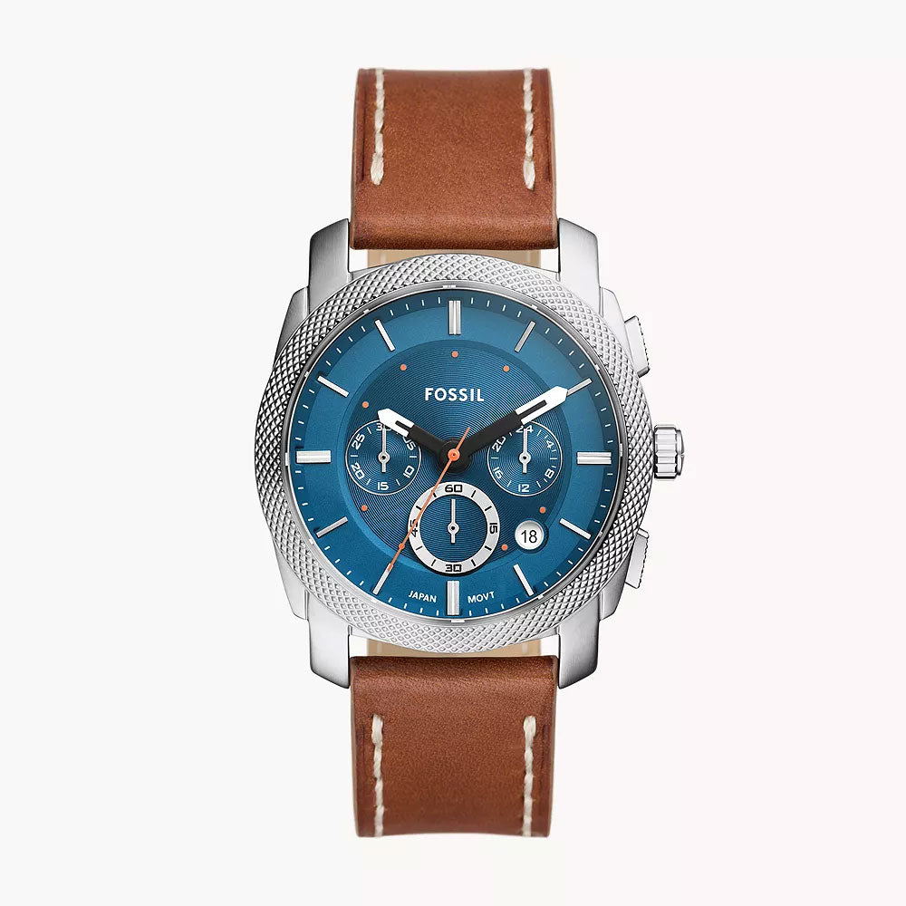 Fossil Machine Chronograph Brown Leather Watch FS6059