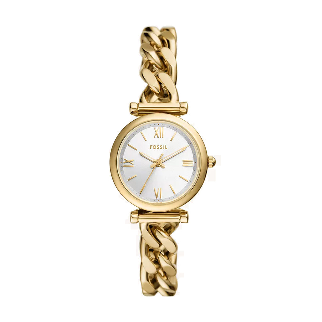 Fossil Carlie Gold Tone Stainless Steel Bracelet Link Watch