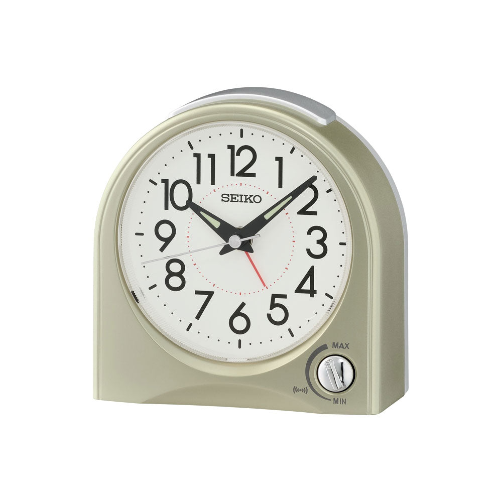 Seiko Gold Arch Bedside Alarm Clock QHE204-G