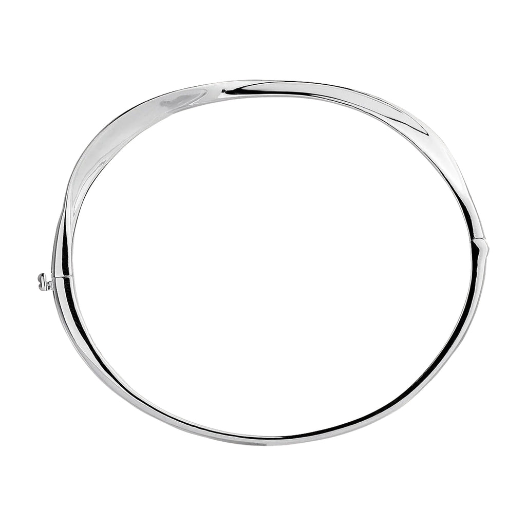 Najo 'Muse' Sterling Silver Hinged Bangle 60mm B7005