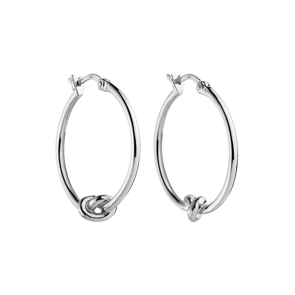 Najo 'Nature’s Knot' Sterling Silver 22mm Hoop Earring E7046