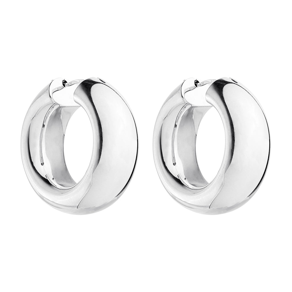 Najo 'Panorama' Sterling Silver 30mm Hoop Earrings E7070