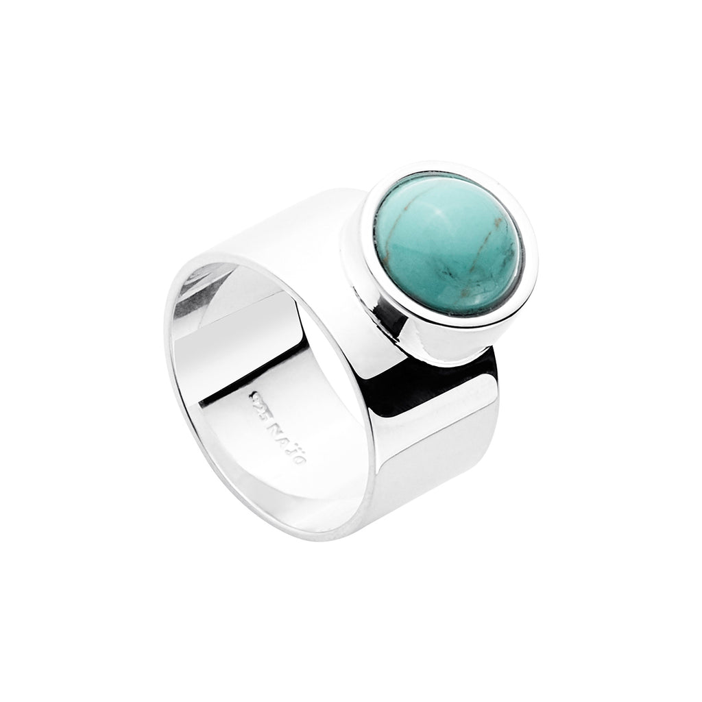 Najo 'Husk' Sterling Silver Turquoise Ring R7055