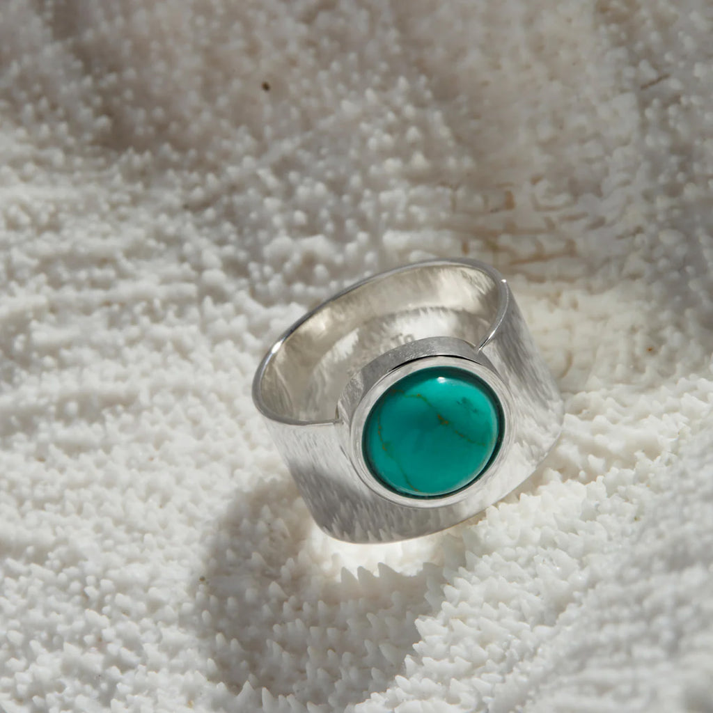 Najo 'Husk' Sterling Silver Turquoise Ring R7055