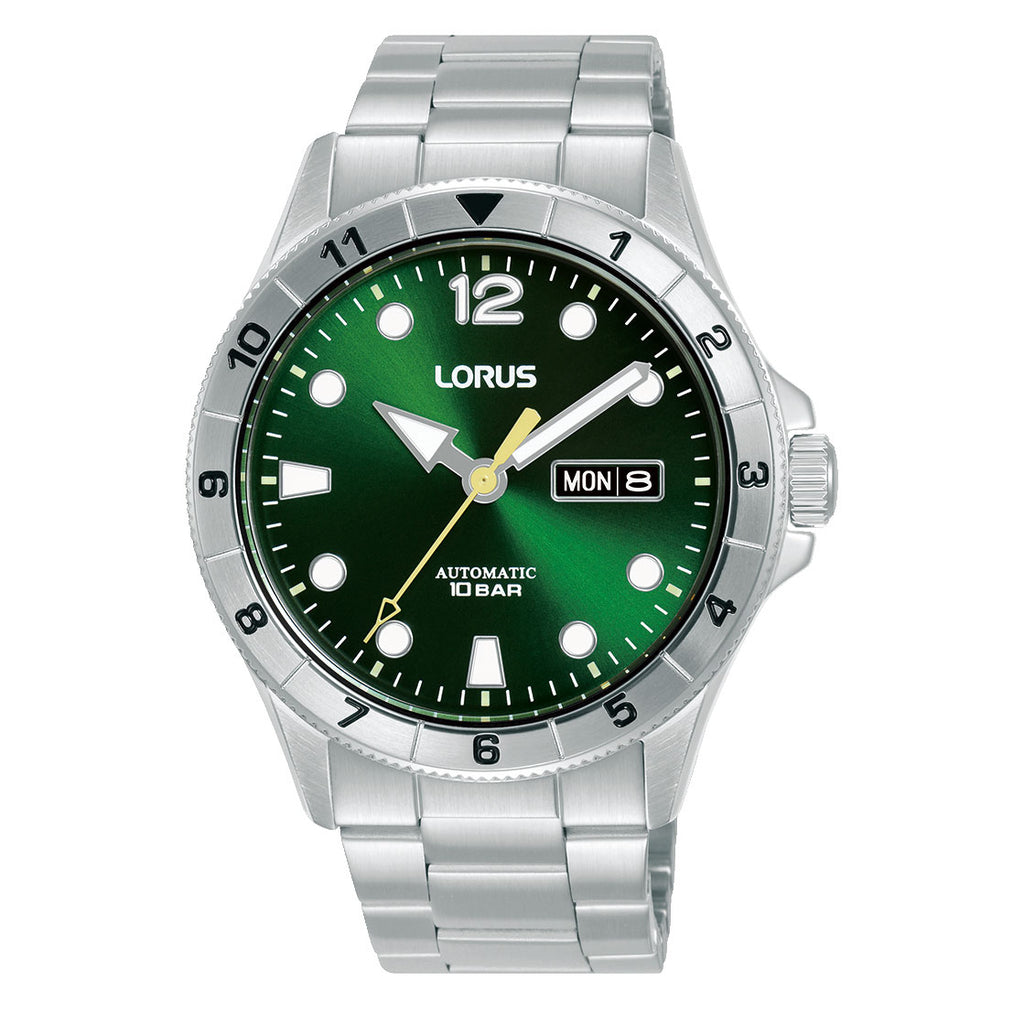 Lorus Stainless Steel Green Dial Automatic Watch RL463BX-9