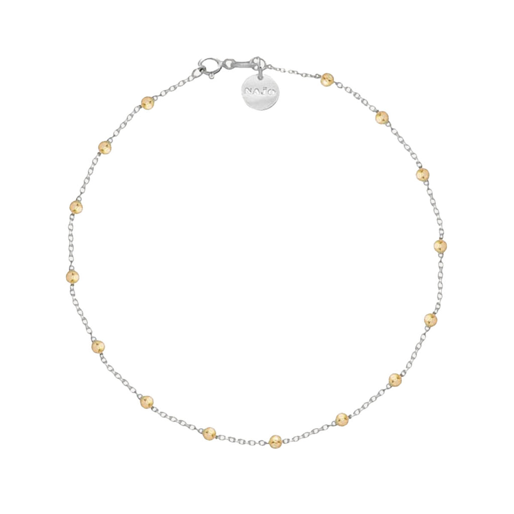 Najo 'Algonquin' Two-Tone Sterling Silver Anklet A3244