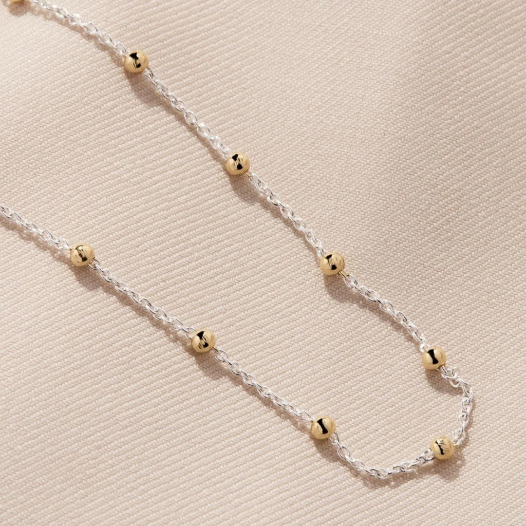 Najo 'Algonquin' Two-Tone Sterling Silver Anklet A3244