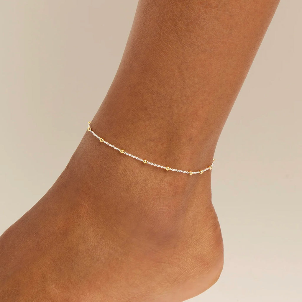 Najo 'Algonquin' Two-Tone Sterling Silver Anklet A3244