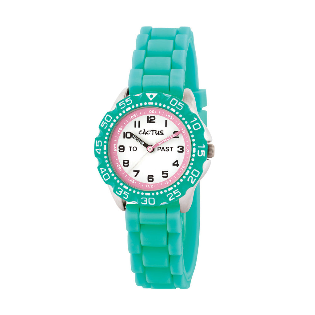 Cactus Teal Time Teacher Kids Watch CAC148M12