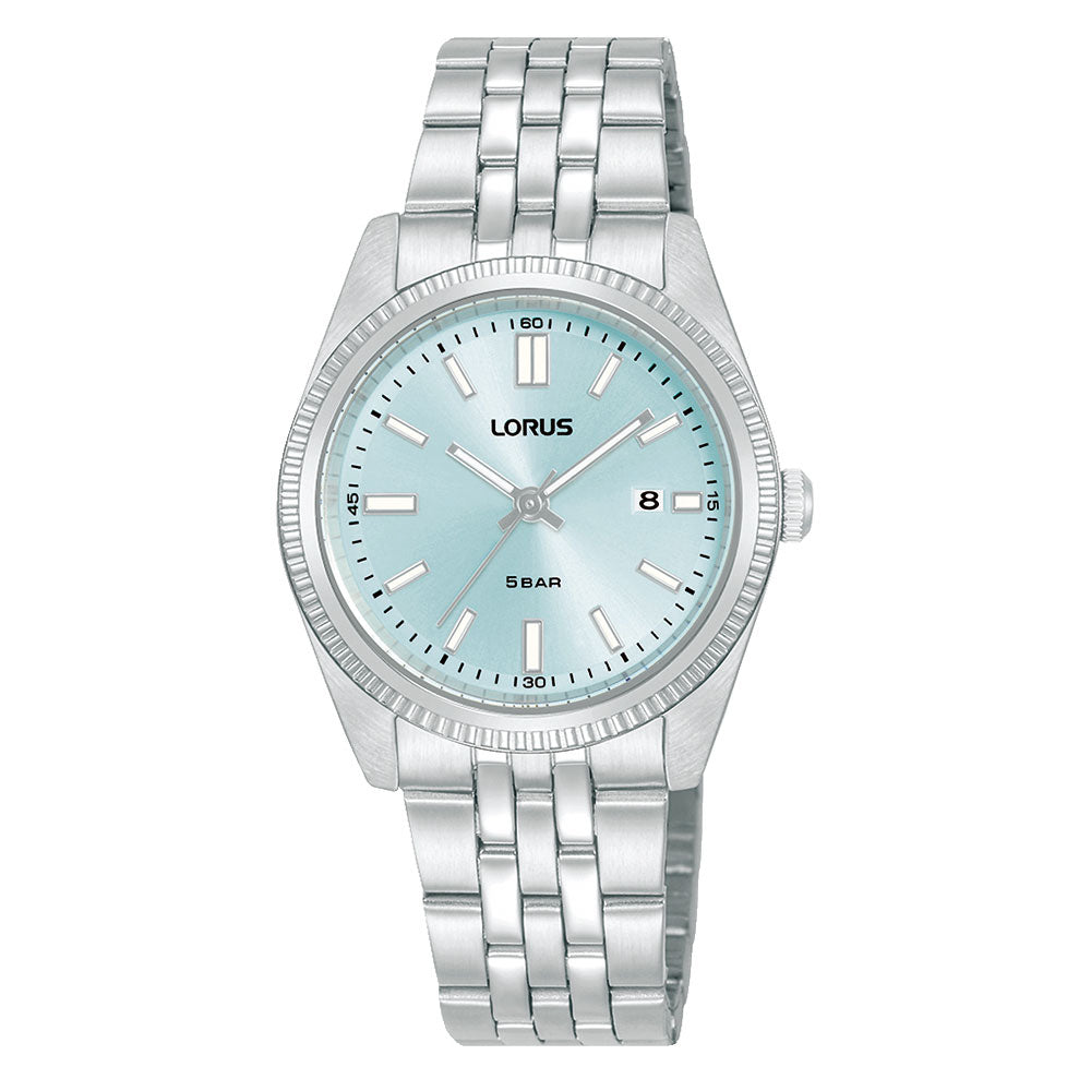 Lorus Stainless Steel Baby Blue Dial Analogue Watch RJ275BX-