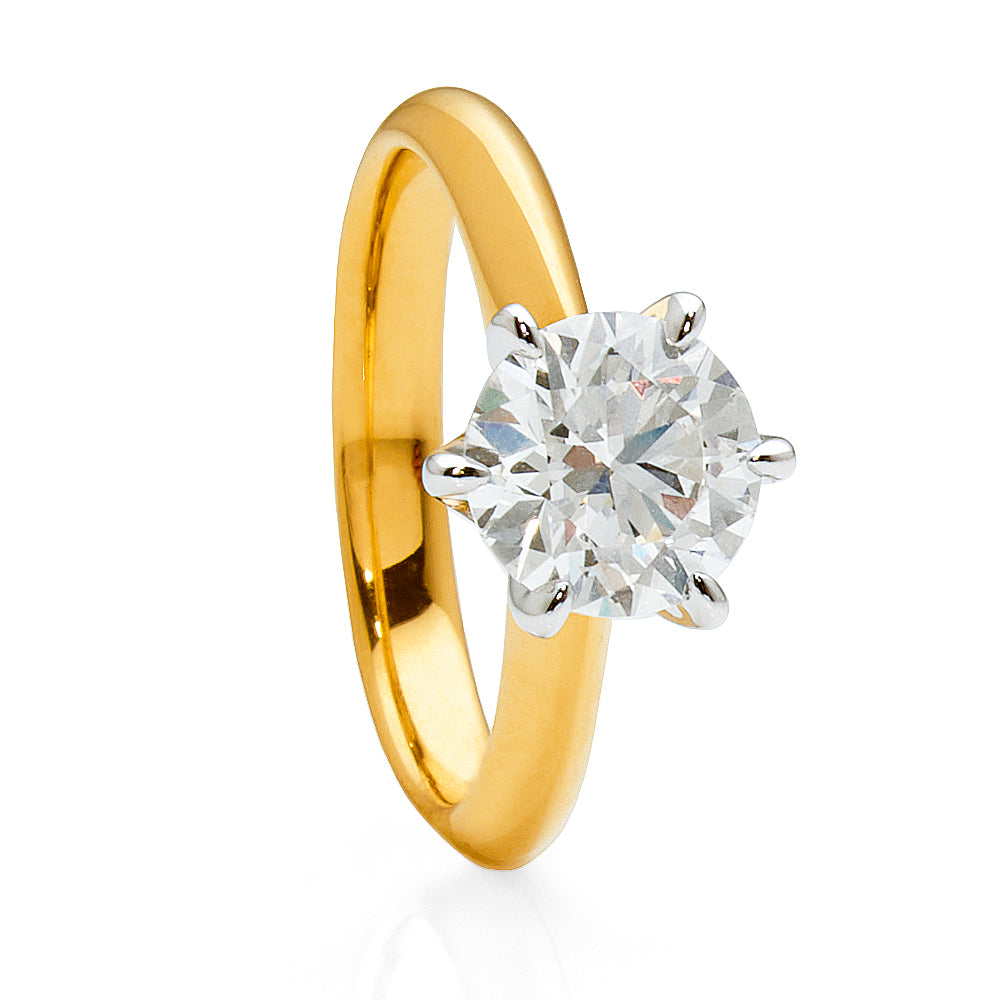 18ct Yellow Gold 1.52ct Lab Grown Diamond Solitaire Engageme