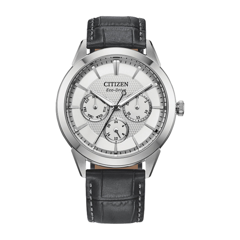 Citizen Eco-Drive Rolan Multi-Function Black Leather Watch B