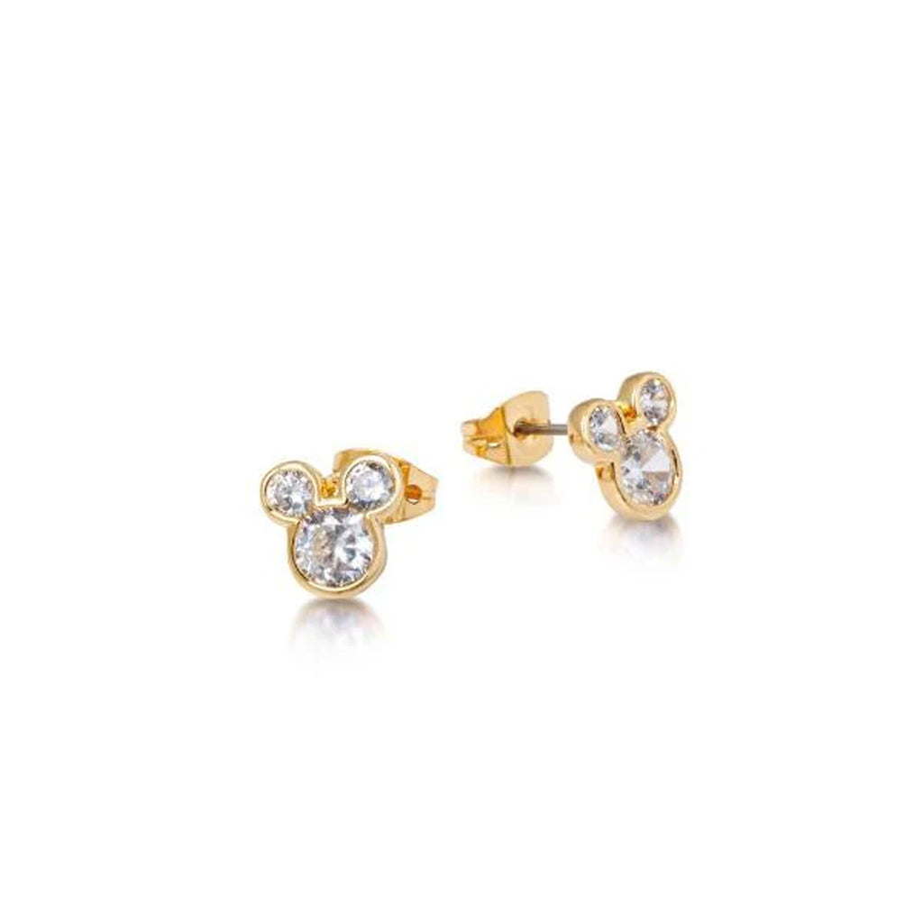 Disney Couture Kingdom Mickey Gold Tone Cubic Zirconia Studs