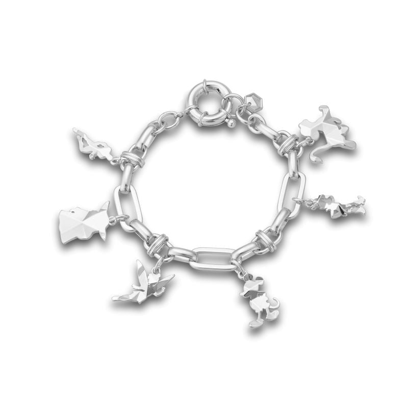 Disney Couture Kingdom Silver Collectors Charm Bracelet DSB1