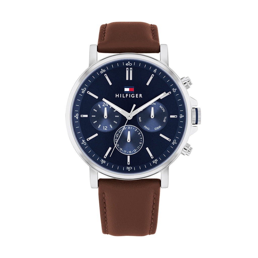 Tommy Hilfiger 'Tyson' Multi-Function Brown Leather Watch 17