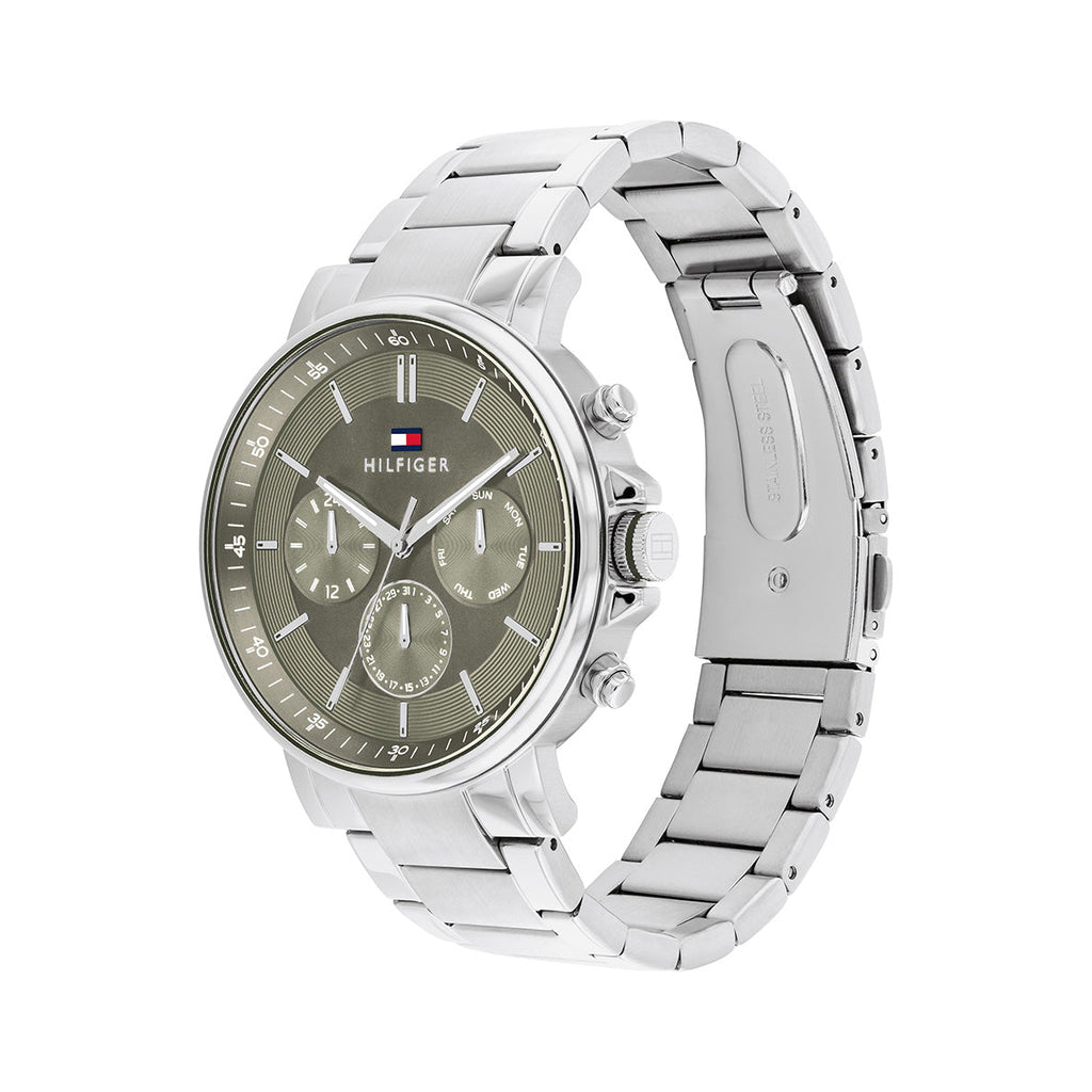 Tommy Hilfiger 'Tyson' Multi-Function Green Dial Watch 17105