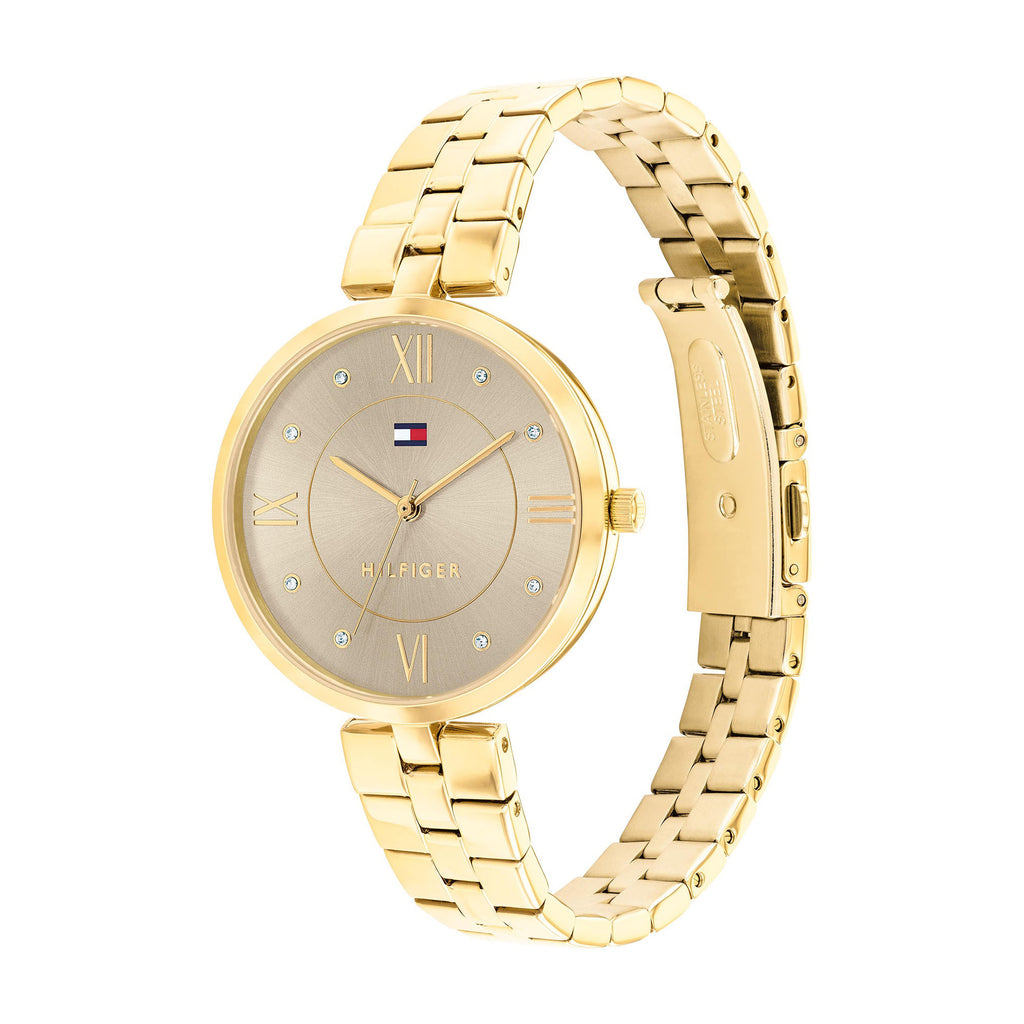 Tommy Hilfiger 'Ella' Gold Tone Crystal Watch 1782685