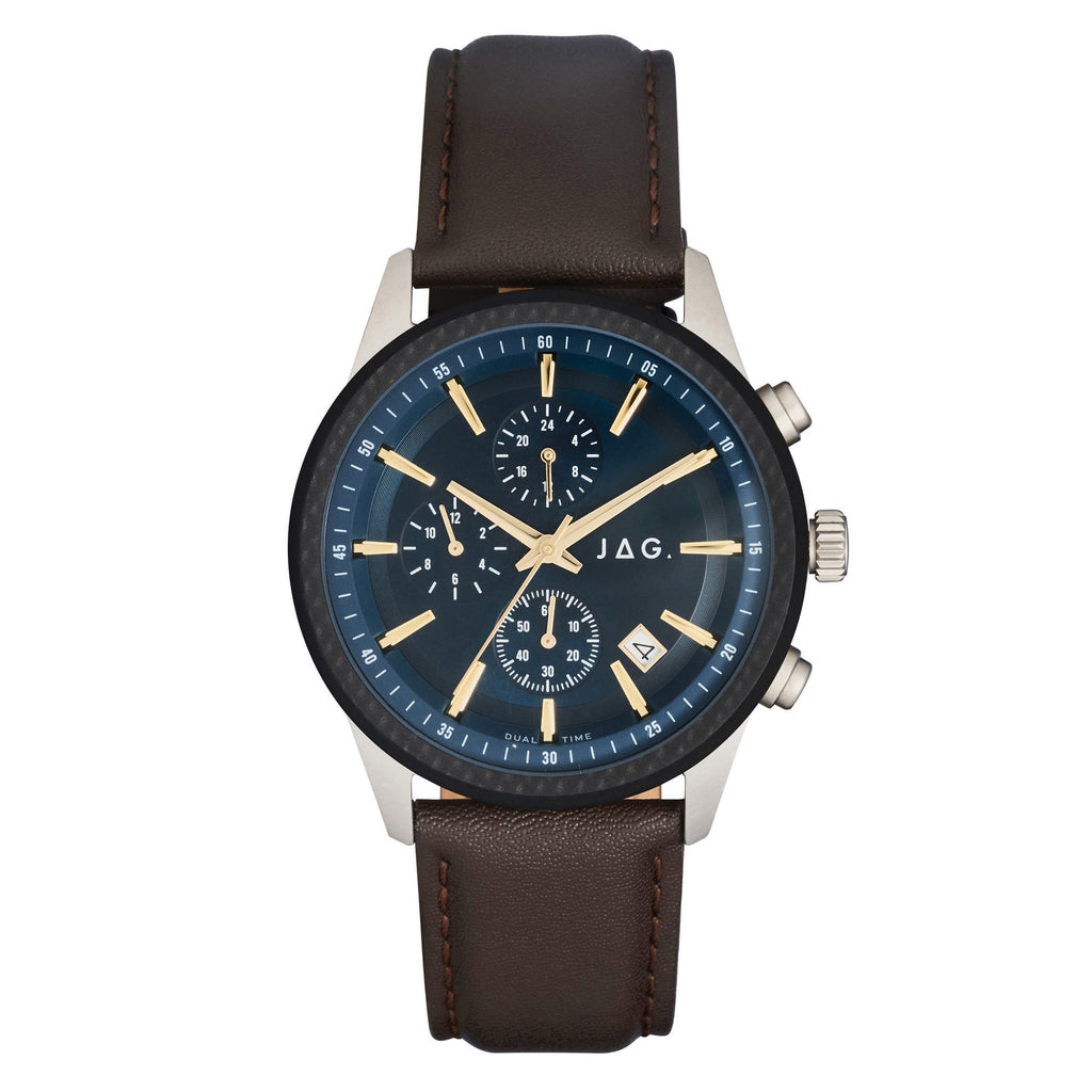 Jag Jamieson Multi-Function Brown Leather Analogue Watch J26