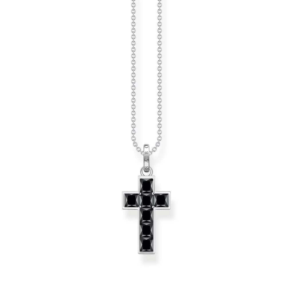 Thomas Sabo Black Cubic Zirconia Heritage Cross Pendant KE21