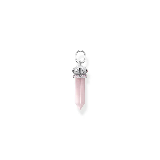 Thomas Sabo Sterling Silver Rose Quartz Crystal Pendant TPE9