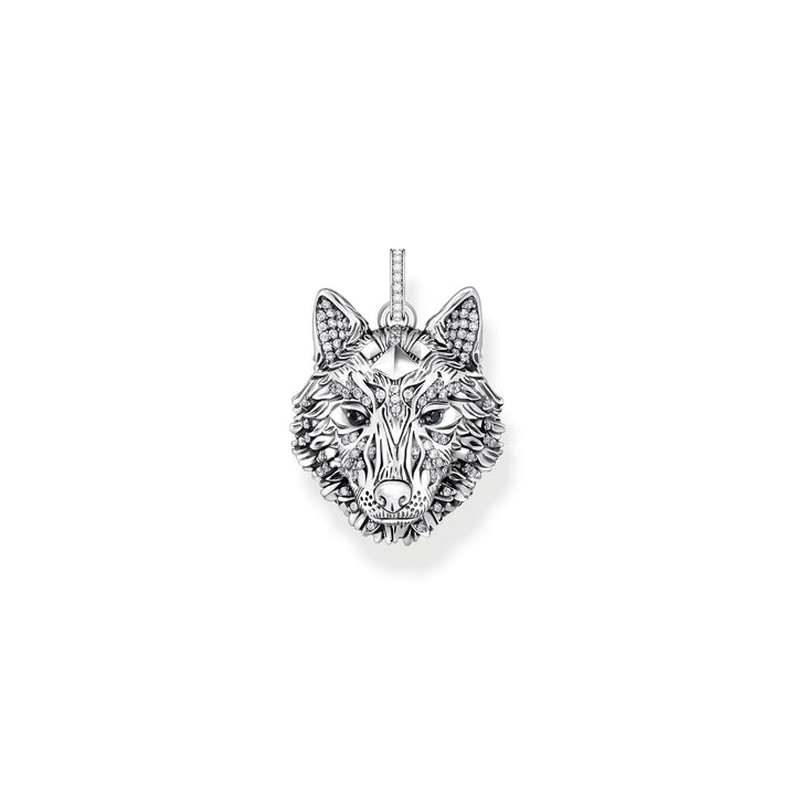 Thomas Sabo Rebel Wolf Sterling Silver Cubic Zirconia Pendan